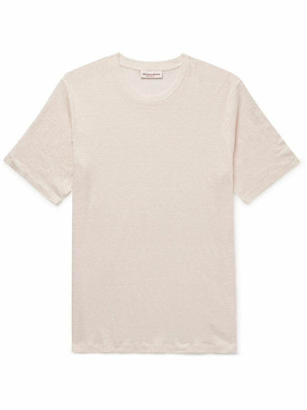 Photo: Orlebar Brown - OB Standard Linen-Blend Jersey T-Shirt - Neutrals