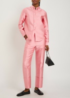 Calvin Klein Eva Turn-up Duchess-satin Trousers Pink
