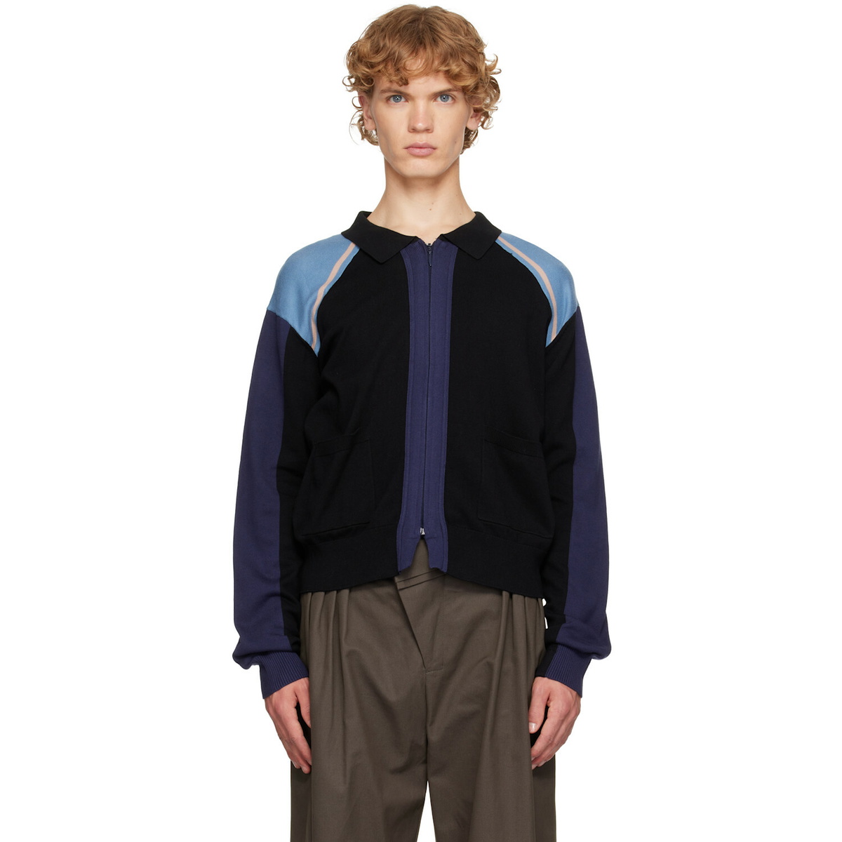 Kiko Kostadinov Grey Cubist Double Zip Jacket Kiko Kostadinov