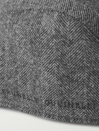 Brunello Cucinelli - Logo-Embroidered Virgin Wool Flat Cap - Gray