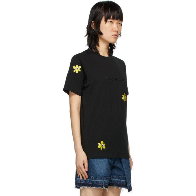 Perks and Mini SSENSE Exclusive Black Embroidered T-Shirt