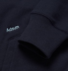 Adsum - Logo-Embroidered Loopback Cotton-Jersey Hoodie - Blue