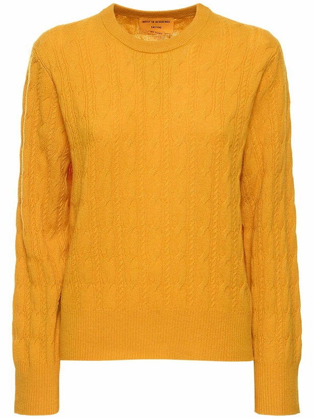 Photo: GUEST IN RESIDENCE Twin Cable Cashmere Crewneck Sweater
