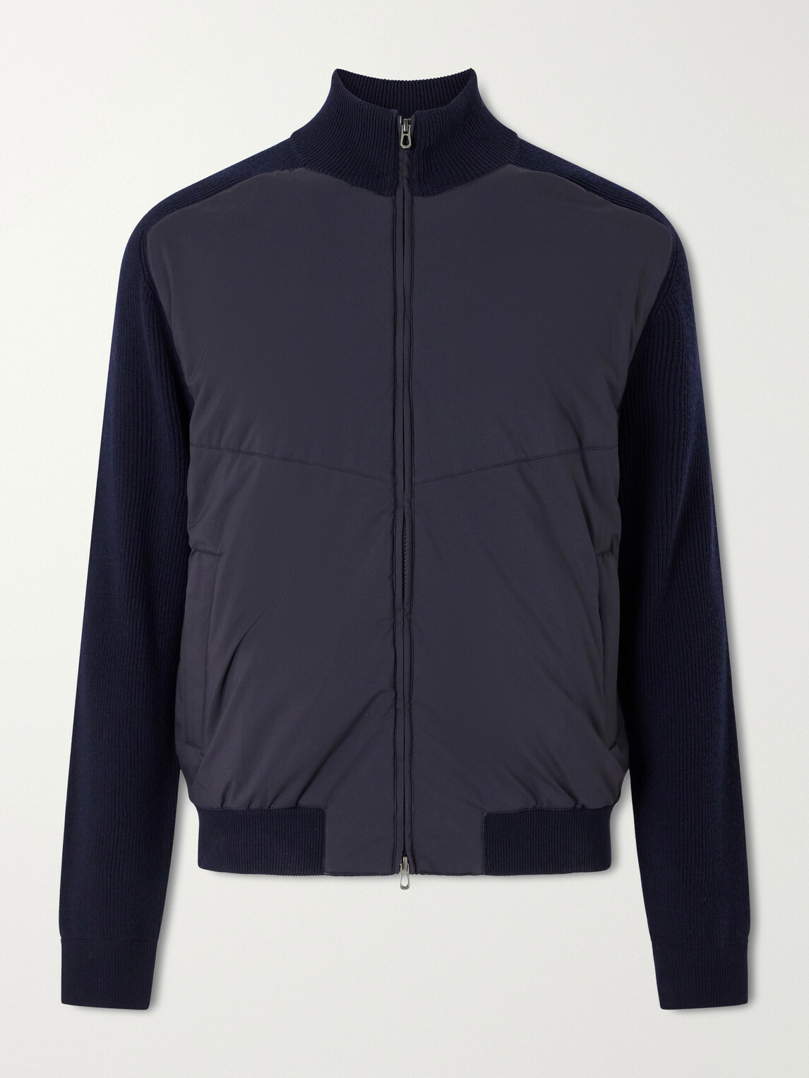 SEASE - Virgin Wool and Shell Bomber Jacket - Blue