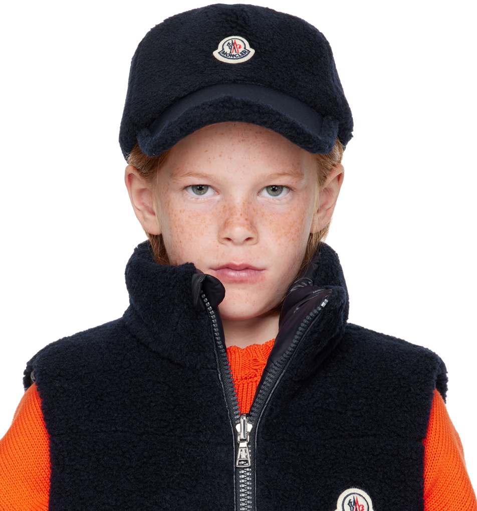 MONCLER キッズ キャップ Moncler Enfant Kids Blue Baseball Cap Moncler Enfant
