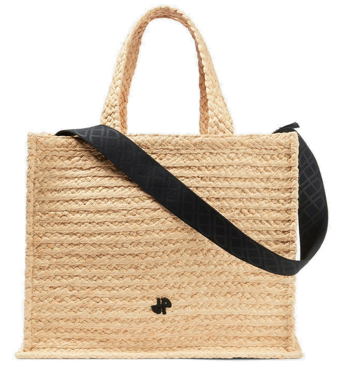 トートバッグ PATOU LARGE RAFFIA MONOGRAM JP TRAPEZE TOTE BAG Patou | Large JP monogram trapeze tote in raffia