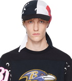Marine Serre Black & White Regenerated Graphic T-Shirts Veiled Cap