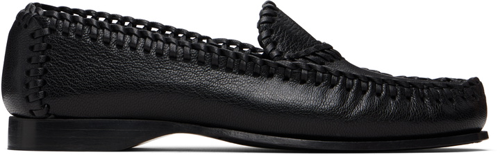 Photo: HEREU Black Sastre Supple Shiny Loafers