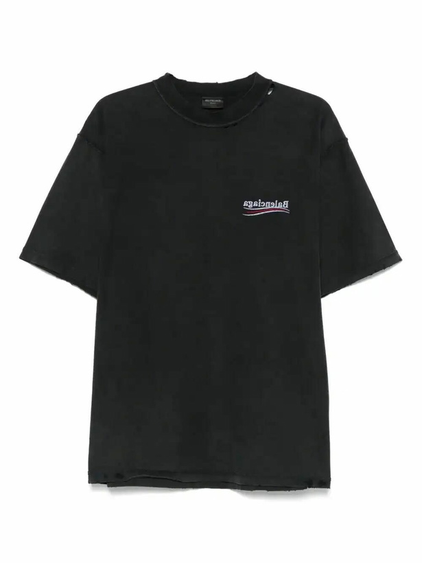 Photo: Balenciaga Logo-Embroidered T-Shirt