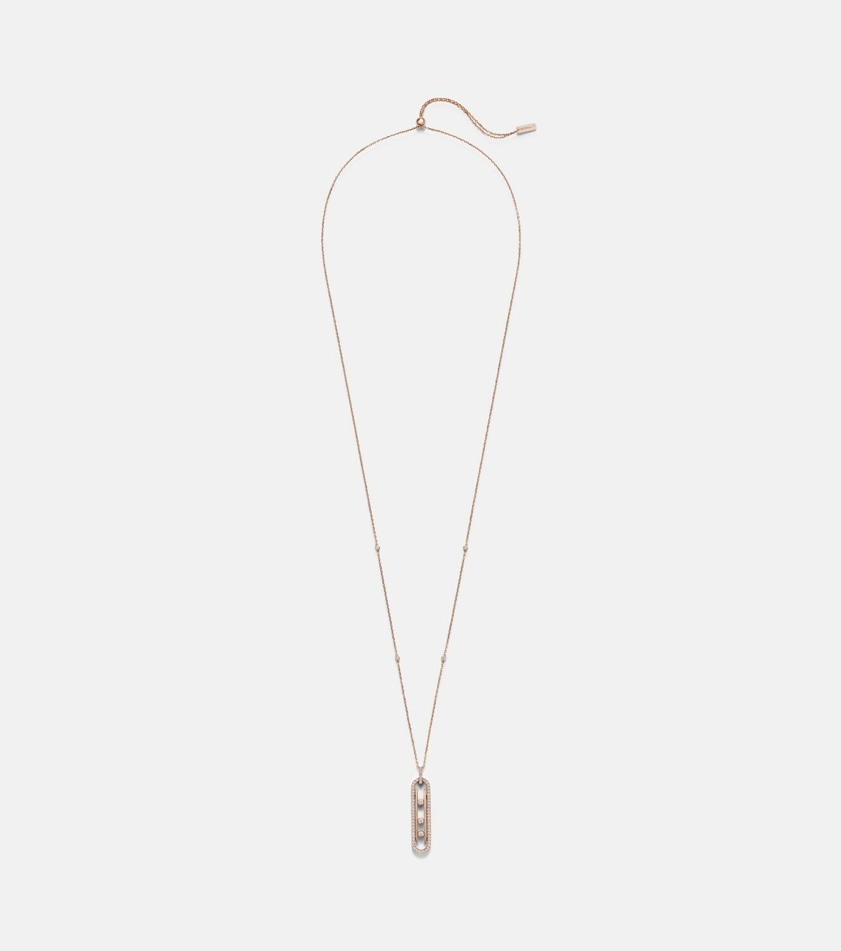 Messika Move 10th 18kt rose gold pendant necklace with diamonds