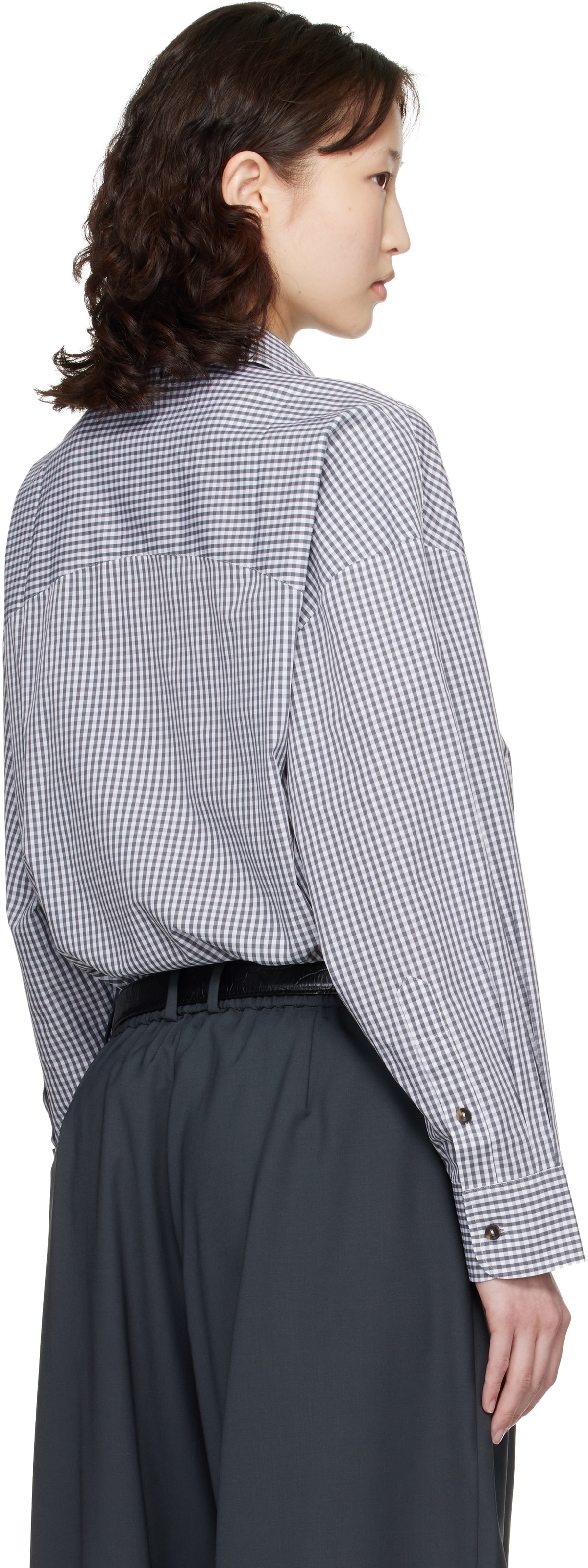 Cordera Gray & White Oversized Shirt
