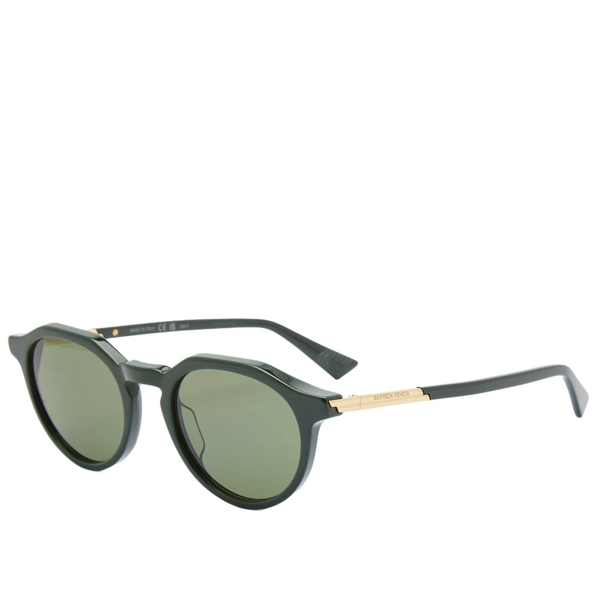 Bottega Veneta Eyewear - D-Frame Wraparound Acetate Sunglasses - Mens - Dark Green