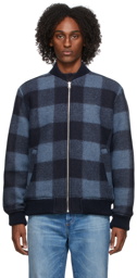 Isabel Marant Reversible Navy Check Kalpon Jacket