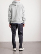 WTAPS - Aon Logo-Appliquéd Cotton-Jersey Hoodie - Gray