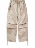Kaptain Sunshine - Wide-Leg Camouflage-Print Cotton-Ripstop Drawstring Trousers - Neutrals