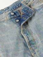 Acne Studios - Dirty Halo Wide-Leg Distressed Iridescent Jeans - Blue