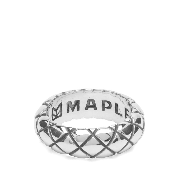 Photo: Maple Men's Quilted Band Ring in Silver