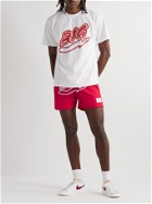 Y,IWO - Logo-Print Mid-Length Swim Shorts - Red