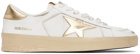 Golden Goose White & Gold Stardan Sneakers