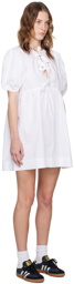 GANNI White Tie String Minidress