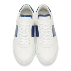 Paul Smith White and Blue Levon Sneakers