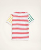 Brooks Brothers Boys Fun Stripe Cotton Pique Polo Shirt