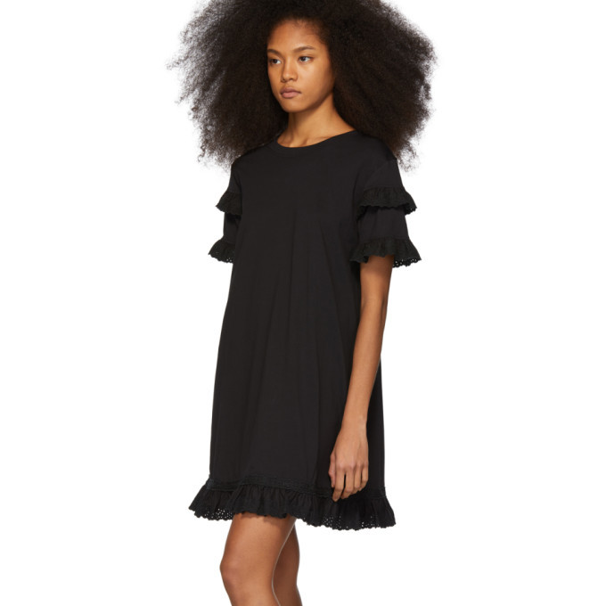 McQ Alexander McQueen Black Babydoll Dress McQ Alexander McQueen