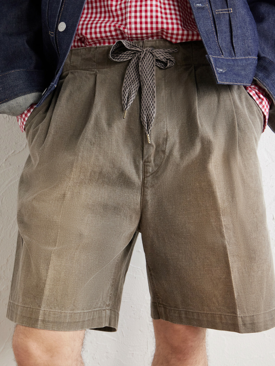 KAPITAL - Easy Straight-Leg Cotton-Canvas Shorts - Green