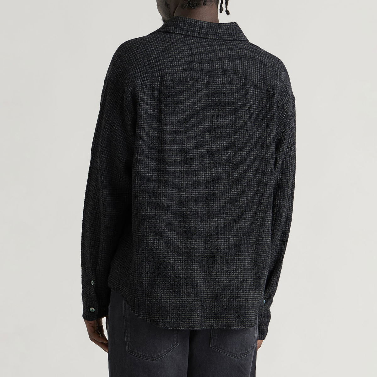 mfpen Men's Check Vacation Shirt in Midnight Check