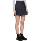 3.1 Phillip Lim Navy Origami Pleated Shorts