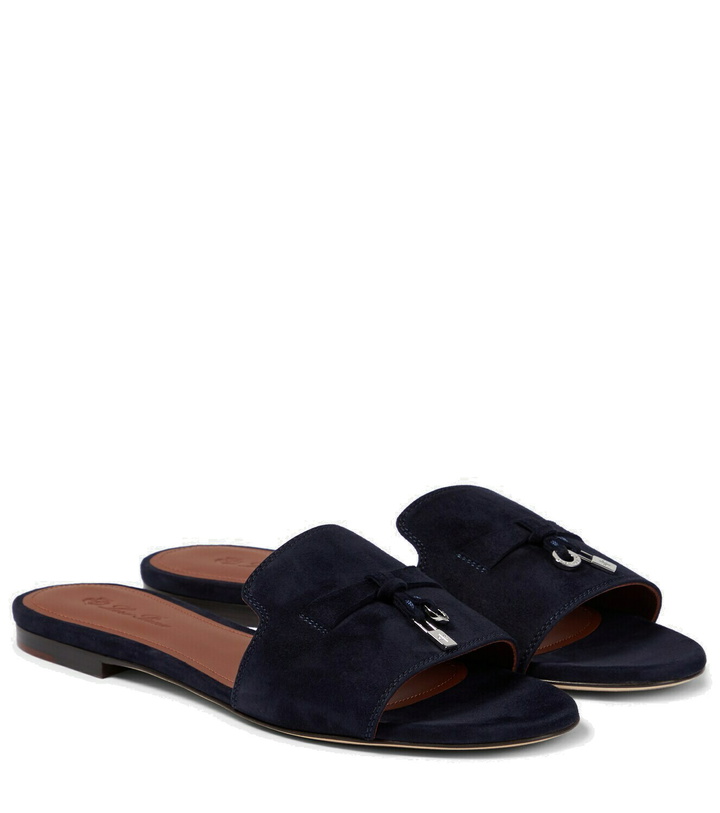 Photo: Loro Piana Summer Charms suede slides