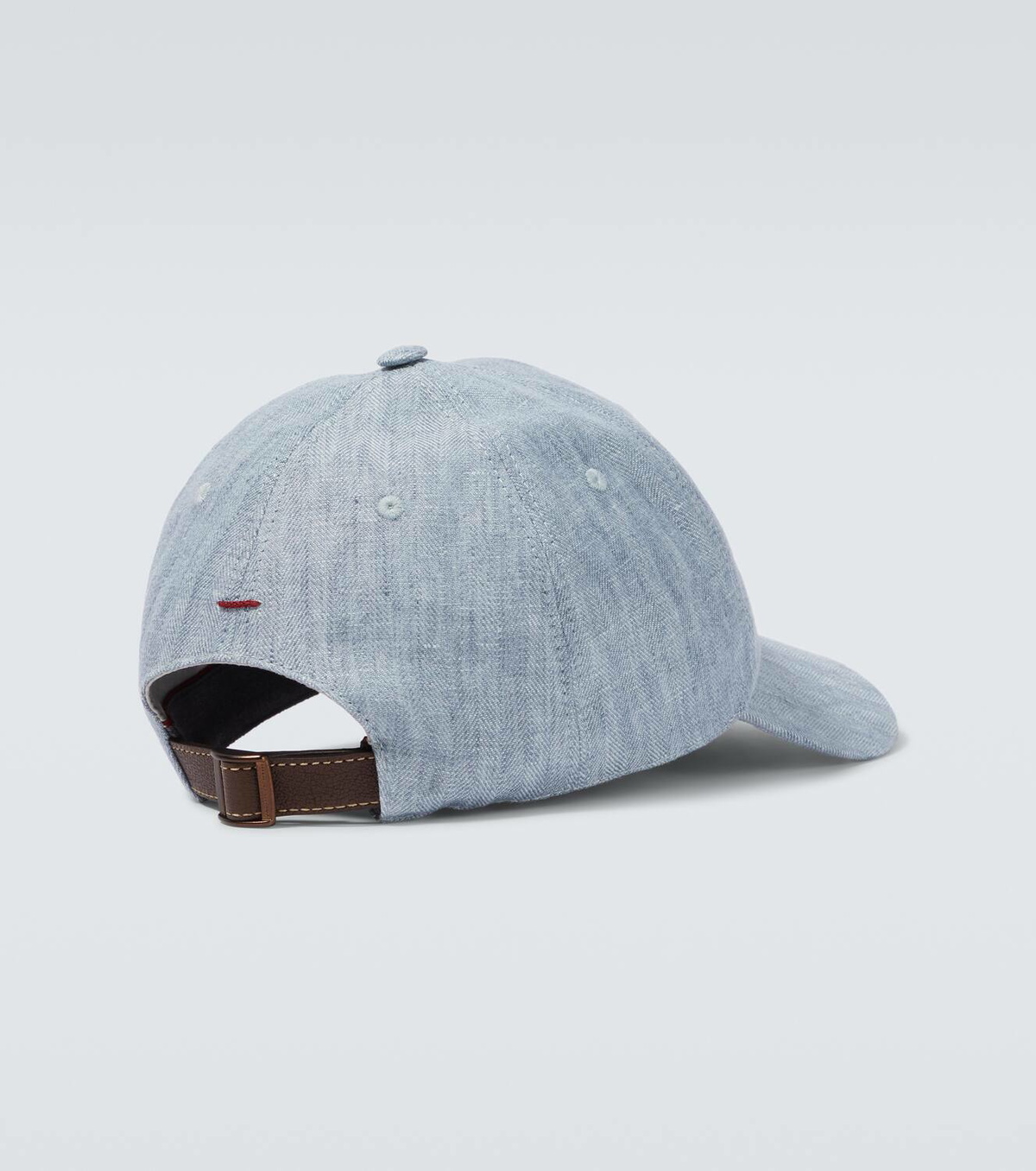ハット BRUNELLO CUCINELLI Linen blend baseball hat with logo 🆕️BRUNELLO CUCINELLI Blue LOGO-Embroidered LINEN DENIM