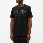 Comme des Garçons Play Men's Text Logo T-Shirt in Black/Black