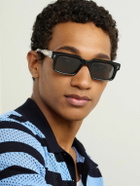 Jacques Marie Mage - Last Frontier VI Belvedere Rectangular-Frame Acetate, Metal and Turquoise Sunglasses