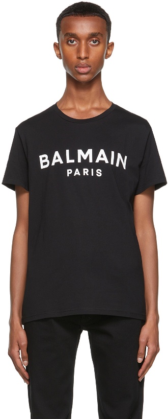 Photo: Balmain Black Printed Logo T-Shirt