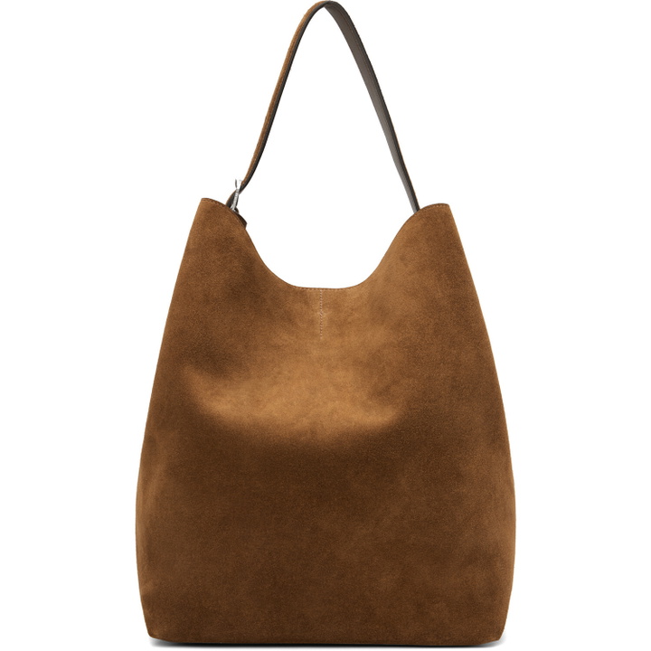 Photo: TOTEME Tan Belted Suede Tote