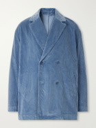 Casey Casey - Double-Breasted Cotton-Corduroy Blazer - Blue