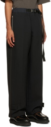 sacai Black Belted Lounge Pants