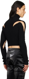 Mugler Black Paneled Turtleneck