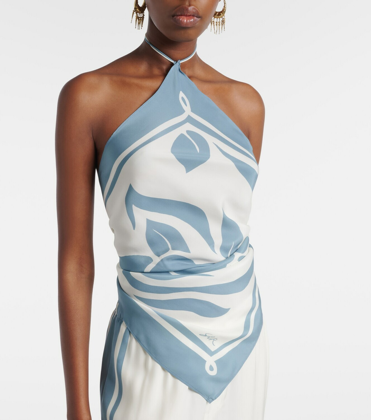 SIR Lilou halterneck silk top