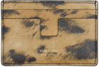 TOM FORD Beige Leopard Classic Card Holder