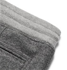 Brunello Cucinelli - Slim-Fit Mélange Cashmere and Wool-Blend Drawstring Sweatpants - Gray