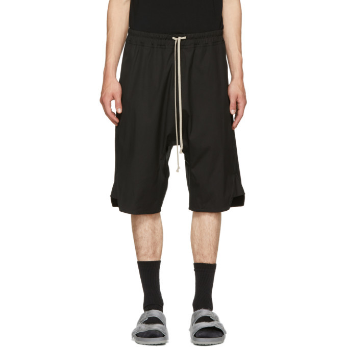 Rick Owens Black Patagonia Basket Swinger Shorts Rick Owens