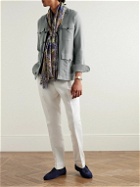 Rubinacci - Sahariana Slim-Fit Cotton and Cashmere-Blend Piqué Shirt Jacket - Gray