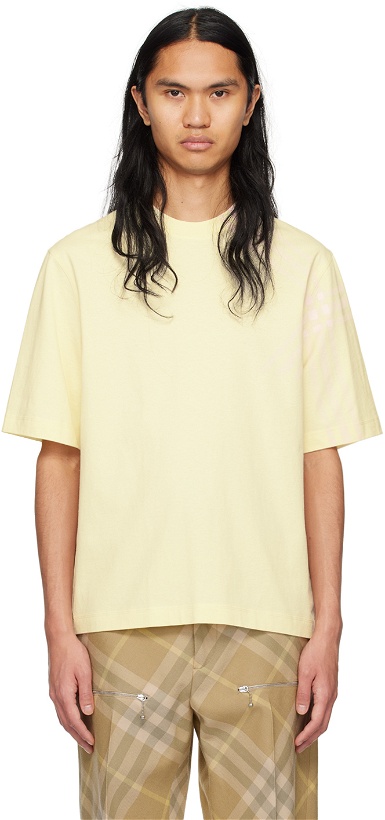 Photo: Burberry Yellow Check T-Shirt
