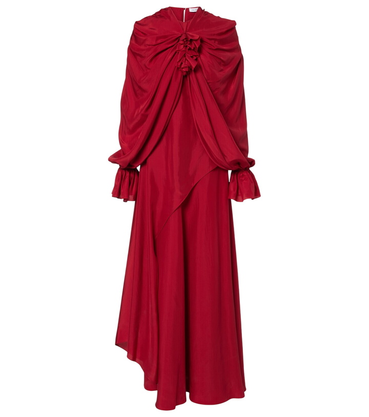 Photo: McQueen Draped floral-appliqué silk gown