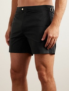 TOM FORD - Slim-Fit Short-Length Swim Shorts - Black