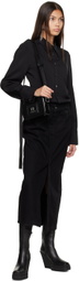 WOOYOUNGMI Black Washed Denim Midi Skirt