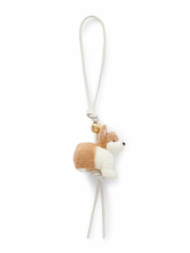 Photo: LOEWE - Corgi Leather-Trimmed Wool-Felt and Gold-Tone Bag Charm