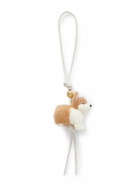 LOEWE - Corgi Leather-Trimmed Wool-Felt and Gold-Tone Bag Charm